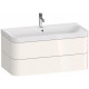 Тумба с раковиной Duravit Happy D.2 Plus 100 белая, подвесная, с ящиками