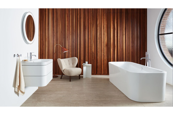 Тумба с раковиной Duravit Happy D.2 Plus 100 белая, подвесная, с ящиками