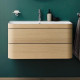 Тумба с раковиной Duravit Happy D.2 Plus 80 средиземноморский дуб, подвесная, с ящиками