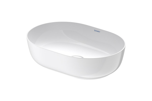 DURAVIT LUV Раковина 500х350 мм. для установки на столешницу без отв для смесителя без перел с керамичес крышкой с крепежом цвет белый глянцевый 0379500000