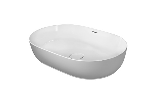DURAVIT LUV Раковина 600х400 мм. для установки на столешницу без перелива без отверстий для смесителя цвет внутри белый снаружи белый матовый 0379602600