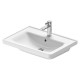 Duravit D-Neo Раковина накладная 650х480  мм с переливом с 1 отв. под смеситель  с WonderGliss цвет: белый 23676500001