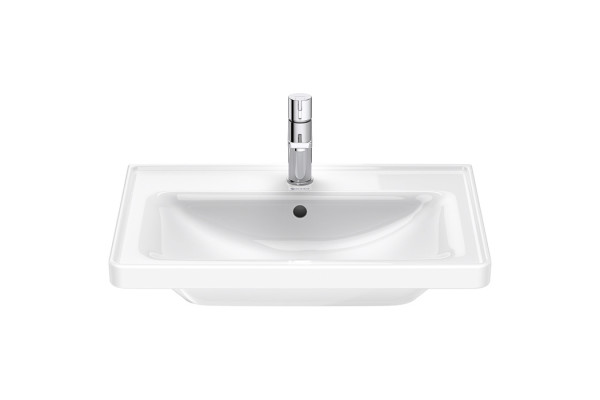 Duravit D-Neo Раковина накладная 650х480  мм с переливом с 1 отв. под смеситель  с WonderGliss цвет: белый 23676500001