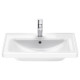 Duravit D-Neo Раковина накладная 650х480  мм с переливом с 1 отв. под смеситель  с WonderGliss цвет: белый 23676500001