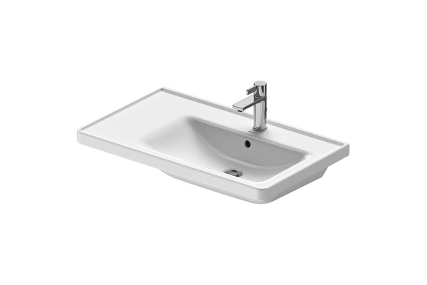 Duravit D-Neo Раковина накладная 800х480  мм с перелив с 1 отв. под смес раковина справа цвет белый (ПРОДАЕМ со склада с базой DE425703535) 2370800000