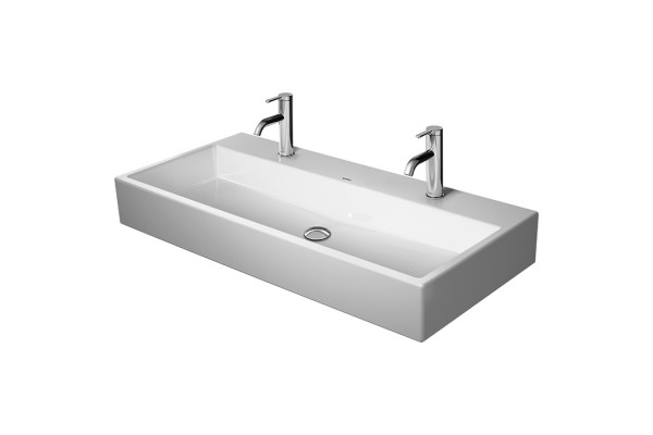 Duravit Vero Air Раковина 100cm без перелива с площадкой с 2 отв. под смеситель на столешницу Цвет белый 2350100072