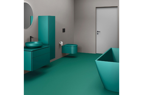Duravit Vitrium Ванна прямоугольная  пристенная 1800x800мм с ножками с2 наклонами для спины цвет аквамарин матовый 700429HA