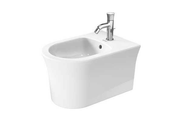 Duravit White Tulip Биде подвесное 370x540 мм с переливом с 1 отв под смеситель  с WonderGliss цвет: белый 22931500001