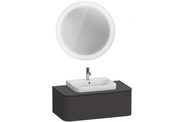 Тумба для комплекта Duravit Happy D.2 Plus 100 графит суперматовый подвесная, с ящиками