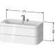 Тумба с раковиной Duravit Happy D.2 Plus 80 белая, подвесная, с ящиками