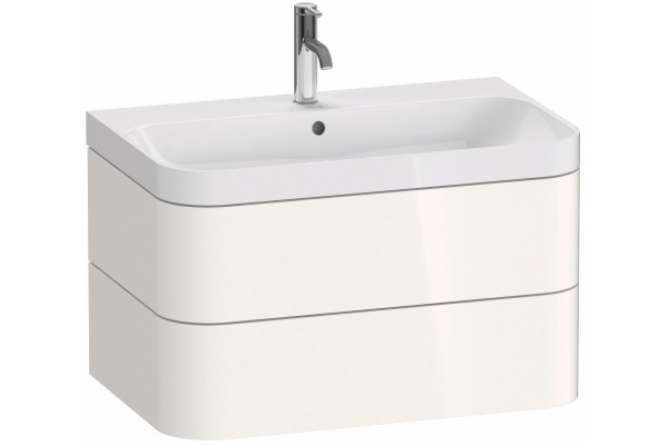 Тумба с раковиной Duravit Happy D.2 Plus 80 белая, подвесная, с ящиками