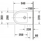 Биде подвесное Duravit D-Neo 2295150000 цвет белый, овальное, 37x54 см