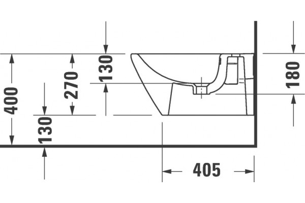 Биде подвесное Duravit D-Neo 2294150000 цвет белый, овальное, 36x27 см