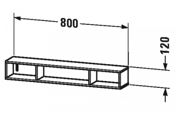 Полка Duravit L-Cube 80 белая глянцевая,  в стиле hi-tech