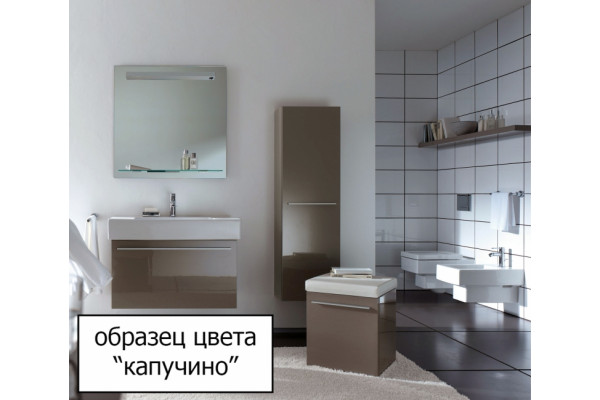 Шкаф-пенал Duravit L-Cube капучино L глянцевый, левый, с дверками
