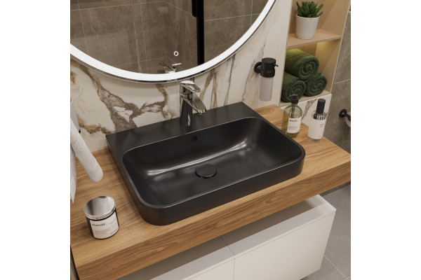 Столешница с раковиной Duravit Happy D.2 Plus, дуб французский, 100, без отверстий + 2 тумбы 50, подвесная, матовая