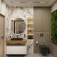 Мебель для ванной с раковиной Duravit Happy D.2 Plus 60: столешница 100, дуб французский, без отверстий + 2 тумбы 50, подвесная, матовая
