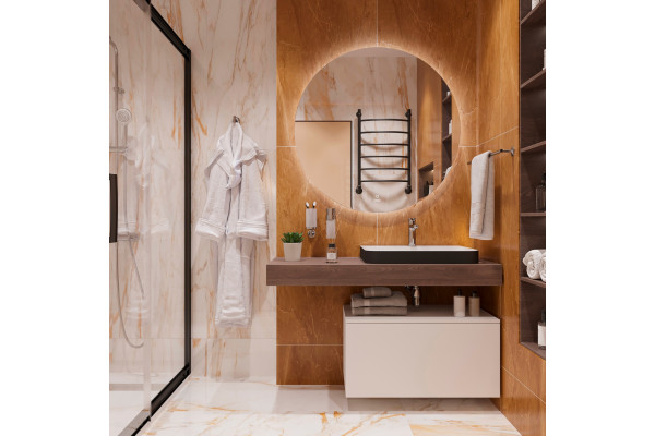 Столешница с раковиной Duravit 120, дуб карпентер, без отверстий, с раковиной Duravit Happy D.2 Plus, 60, белая глянцевая, антрацит матовая