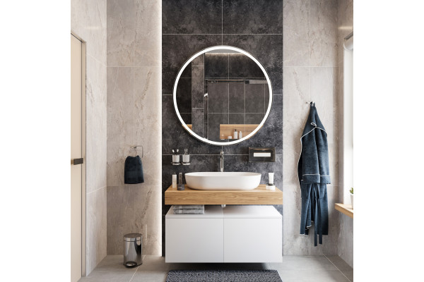 Мебель для ванной с раковиной Duravit Luv 60: столешница 100, дуб французский, без отверстий + 2 тумбы 50, подвесная, матовая