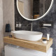 Мебель для ванной с раковиной Duravit Luv 60: столешница 100, дуб французский, без отверстий + 2 тумбы 50, подвесная, матовая
