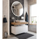 Мебель для ванной с раковиной Duravit Luv 60: столешница 100, дуб французский, без отверстий + 2 тумбы 50, подвесная, матовая