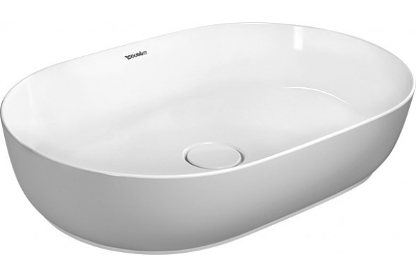 Столешница с раковиной Duravit 100, дуб французский, без отверстий, с раковиной Luv, 60, белая