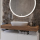 Столешница с раковиной Duravit 120, дуб французский, без отверстий, с раковиной Duravit D-Neo, белая