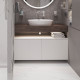 Столешница с раковиной Duravit Cape Cod 50, дуб карпентер, 100, без отверстий + 2 тумбы 50, подвесная, матовая