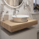 Столешница с раковиной Duravit 80, дуб французский, без отверстий, с раковиной Duravit White Tulip, 43, белая