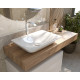 Столешница с раковиной Duravit Viu 60, дуб французский, 120, без отверстий + тумба 80, подвесная, матовая