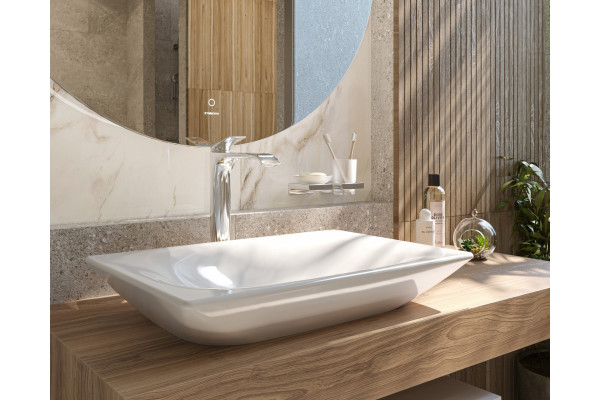 Столешница с раковиной Duravit Viu 60, дуб французский, 120, без отверстий + тумба 80, подвесная, матовая