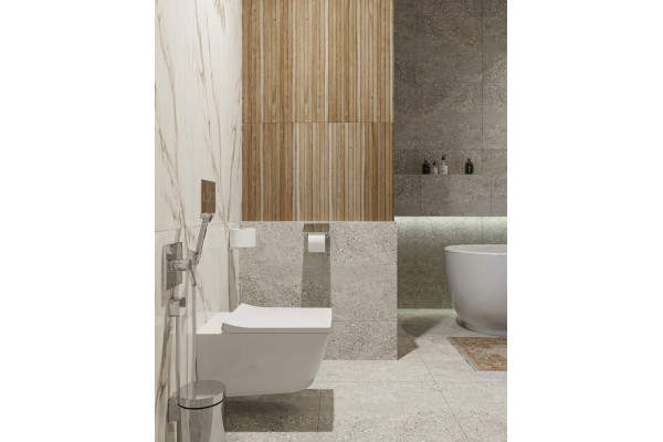 Столешница с раковиной Duravit Viu 60, дуб французский, 120, без отверстий + тумба 80, подвесная, матовая