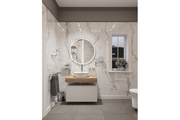 Столешница с раковиной Duravit White Tulip 43, дуб французский, 80, без отверстий + тумба 80, подвесная, матовая
