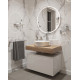 Столешница с раковиной Duravit White Tulip 43, дуб французский, 80, без отверстий + тумба 80, подвесная, матовая