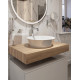 Столешница с раковиной Duravit White Tulip 43, дуб французский, 80, без отверстий + тумба 80, подвесная, матовая