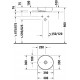 Столешница с раковиной Duravit Cape Cod 40, дуб карпентер, 100, без отверстий + 2 тумбы 50, подвесная, матовая