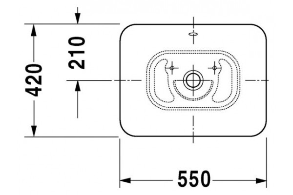 Раковина Duravit Bacino 0334520000 цвет белый, на столешницу, прямоугольная