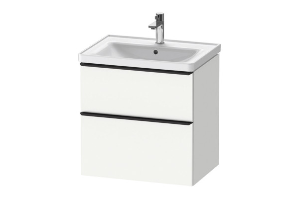 Duravit D-Neo Тумбочка подвесная 634x452хh625 мм 2 ящика цвет: Белый матовый (для раковины 236765) DE435401818