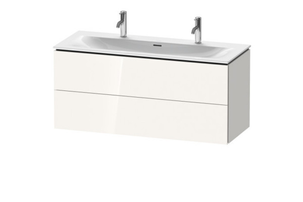 Duravit L-Cube Тумба подвесная под раковину # 234412 2 ящика 550x1220x481мм цвет White High Gloss LC630902222