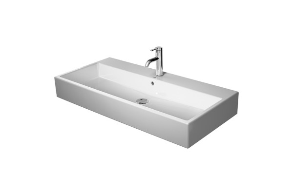 Duravit Vero Air Раковина 100cm  с переливом с площадкой с 1 отв. под смеситель  на столешницу Цвет белый 2350100027