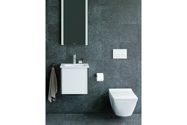 Duravit Viu Раковина подвесная с переливом выпуск с керам покрытием 1 отв под смес 53х43см покр WonderGliss  цвет белый 23445300001