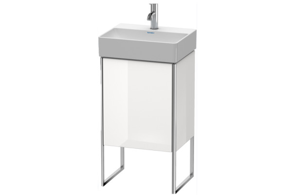 Duravit XSquare База под раковину 434х340х739 мм с ножками встр. с регул.по выс. 1 стек полка 1 дверца правая  Цвет белый глянц.(для 073245) XS4441R2222