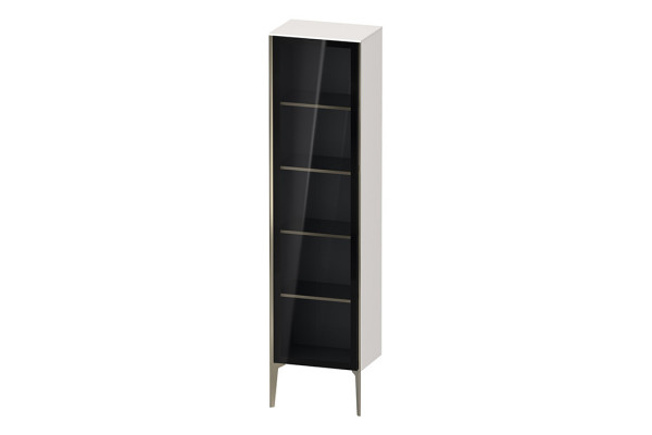 Duravit XViu Шкаф подвесной 1770x500x360мм со стеклянной дверью 4 стеклянные полки (петли справа) цвет: белый глянцевый/champagne matt XV1376RB122