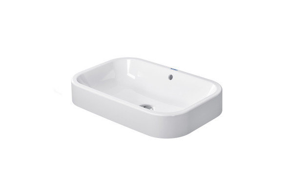DURAVIT Happy D.2  Раковина шлифованная 60х40 см без отв под смесительсо слив переливомс креплением Цвет: белый с WonderGliss 23146000001