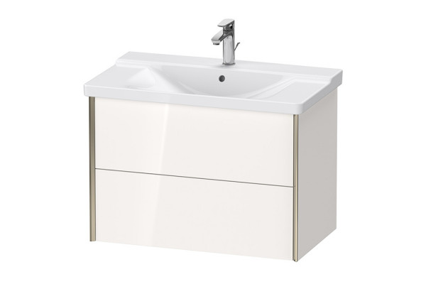 Duravit XViu Тумба подвесная 565x810x469мм для раковины #233285 2 ящика цвет: белый глянцевый/champagne matt XV41160B122