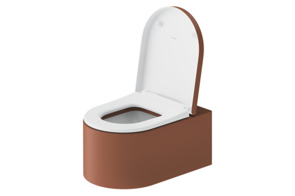 Duravit  Millio Унитаз подвесной  декор "Smooth"  370х570 мм крепление в компл.цвет матовая корица 250409FC