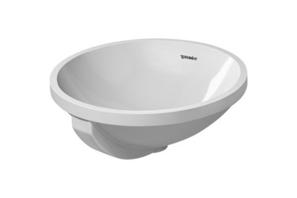 Duravit Architec Раковина  для встр снизу с переливом глазуровка снизувключая крепление цвет белый (СПЕЦЦЕНА) 0468400000