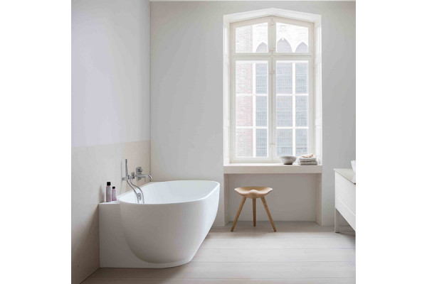 Duravit Luv Ванна из минерального литья 1850x950мм угол справа с панелью и ножками с  панелью и ножками цвет белый (без слива-перелива) 700432000000000