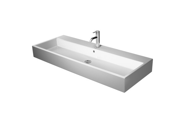 Duravit Vero Air Раковина 120 cm с переливом с площадкой с 3 отв. под смеситель на столешницу Цвет белый 2350120025