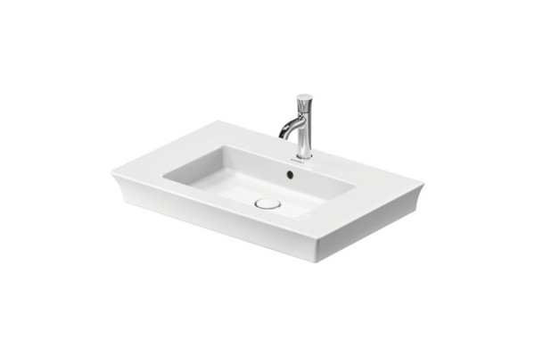 Duravit White Tulip Раковина накладная 750х490  ммс переливом с 1 отв. под смеситель с WonderGliss цвет: белый 23637500001